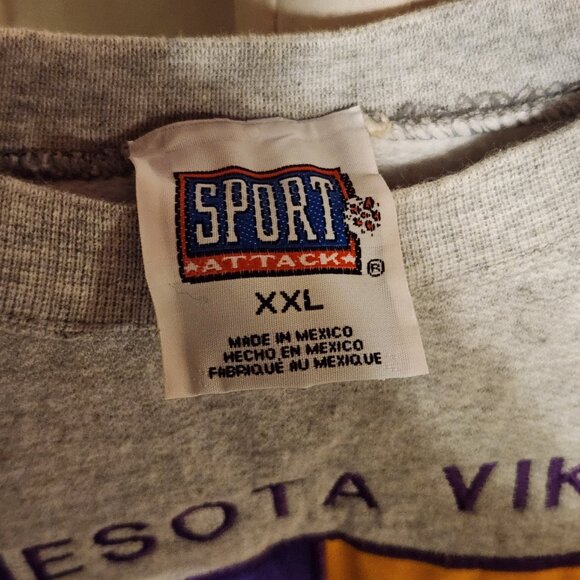 🟣 Vintage Minnesota Vikings Daunte Culpepper #11 Embroidered Sweatshirt 2XL 🏈 - Picture 6 of 6